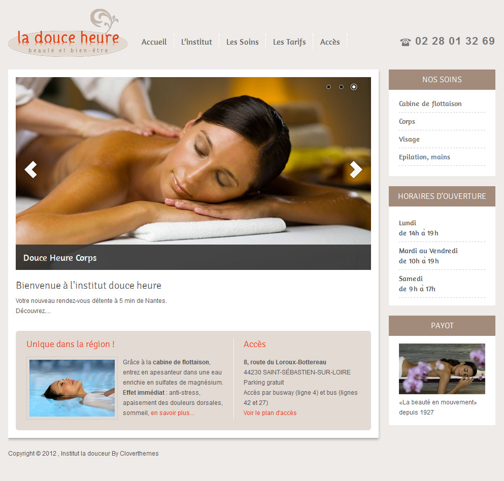 massage website template